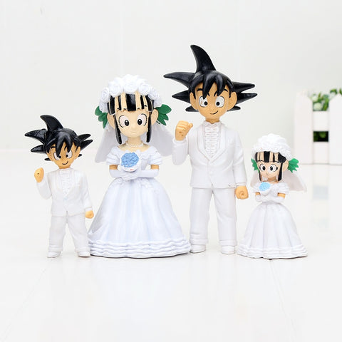 2pcs/set Dragon Ball Z Goku ChiChi Wedding Figures WCF DWC7 PVC Action Figure Toys 11cm Figurines