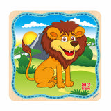 20PCS Wooden Jigsaw Puzzle Toys Cartoon Animals Jigsaw Toy Children Educational Toys for Kids Learning 3D Wooden Jigsaw Puzzle