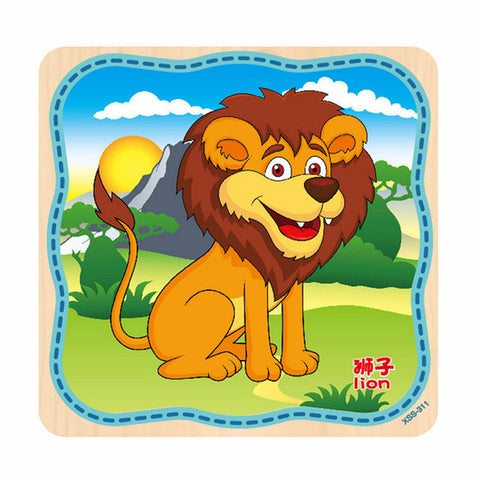20PCS Wooden Jigsaw Puzzle Toys Cartoon Animals Jigsaw Toy Children Educational Toys for Kids Learning 3D Wooden Jigsaw Puzzle