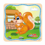 20PCS Wooden Jigsaw Puzzle Toys Cartoon Animals Jigsaw Toy Children Educational Toys for Kids Learning 3D Wooden Jigsaw Puzzle
