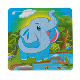 20PCS Wooden Jigsaw Puzzle Toys Cartoon Animals Jigsaw Toy Children Educational Toys for Kids Learning 3D Wooden Jigsaw Puzzle
