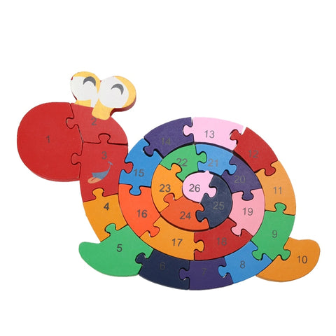 Kids Educational Toys For Children Brain Game Winding Snail Wooden Toys Tetris 3D Puzzles Wood Toy Madeira Jjigsaw Puzzles