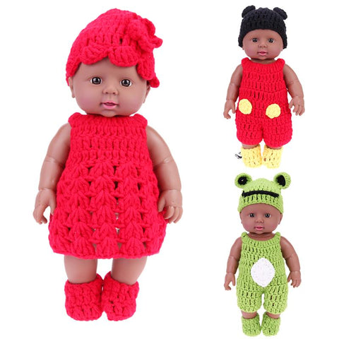 2017  Cute Simulation Lifelike Baby Doll Toy  Kids Girls Babies Doll Toys Pretend Play Doll With Clothes Set Brinquedos