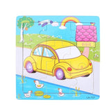1 PCS 9 Parts 3D Puzzle Educational Toys For Children Baby Montessori Early Learning Intelligence Development Wooden Toys