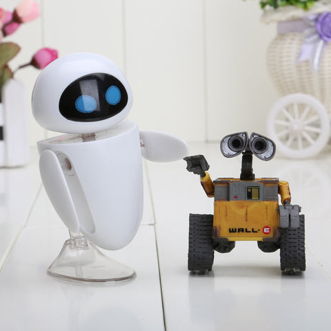 2pcs/lot 6cm Wall-E Robot Wall E & EVE PVC Action Figure Collection Model Toys Dolls