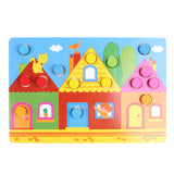 Wooden 3D Puzzle Jigsaw Toys Cartoon Things Color Cognition Board Games Educational Toys For Children Wood Puzzles Baby Toys