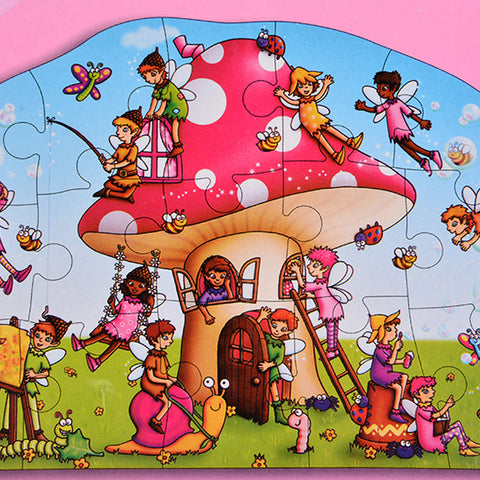 Fairy Cottage Shaped Floor Puzzle (15-Piece)