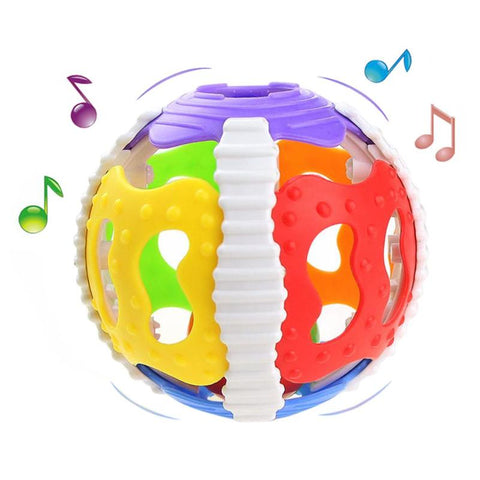 Little Loud Baby Rattles Toy Soft Rubber Crawling Bell Ball Infant Hand Grasping Bell Ball Kids Teether Toys Intelligence Rattle