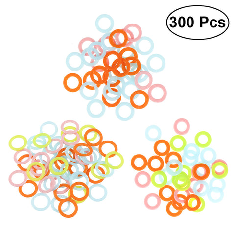 300pcs Stitch Markers Plastic Knitting Markers Rings Smooth Crochet Stitch Marker Ring Assorted Knitting Counters Needle Clip