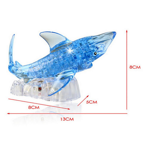 Underwater World 3D Crystal Puzzle Wood Shark 3D Crystal Puzzle children toys birthday present