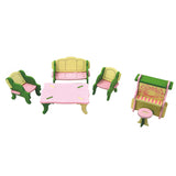 Baby Play House Kitchen Wooden House Kitchenware Furniture Miniature Accessories Children's Day Gift