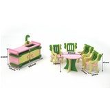 Baby Play House Kitchen Wooden House Kitchenware Furniture Miniature Accessories Children's Day Gift