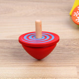 4 Pcs/Set Hand Spinner Lovely Cartoon colored Wooden Spinning Top Toy Wood Gyro Toy Learning Educational Toys