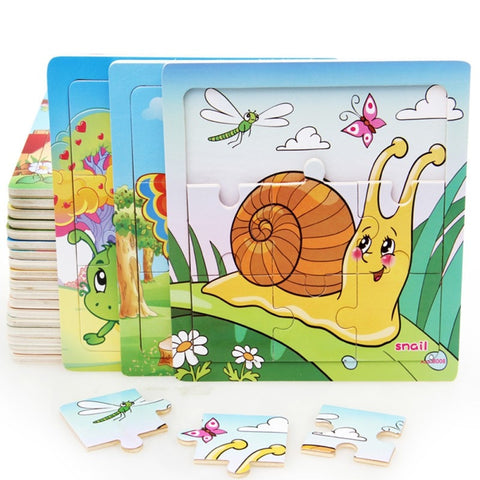 Children's  Wooden Jigsaw Puzzles Toys  Education And Learning Classical Toys Jigsaw Puzzles For Children playing