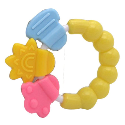 Baby Cartoon Teether Teeth Biting For Babies Rattle Toy For Bed Bell Silicone Handbell Jingle Educational Toys