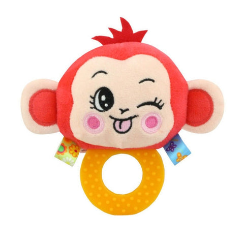 Newborn Rattles Toy Hand Bell Toddler Infant Rings Interactive Cute Cartoon Animal Plush Toys Baby Early Education Gift new