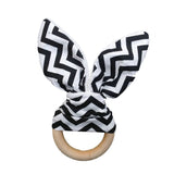 Soft Little Rabbit Ears Baby Toy Wooden Hand Grasp Toy Rattles Develop Baby Intelligence Baby Grasping Toy Hand Bell Rattle