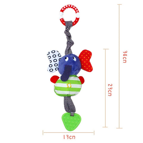 Hot Christmas Music Elephant Lathe Rattles Hang Baby Kids Dolls Educational Toys Teether Hanging Bed belt