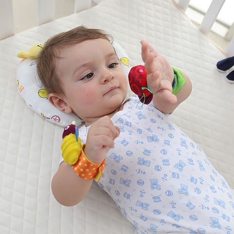 New Cute Animal Beetle Bee Toys Wristband Infant Baby Kids Hand Wrist Bells Rattles Soft Stuffed Toys