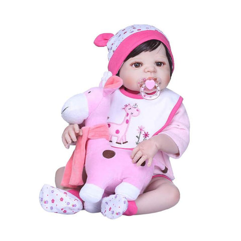 NPK 3D 56cm Simulation Doll Lifelike Realistic Vinyl Reborn Baby Doll Toys