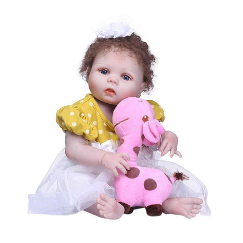 NPK 56cm Cute Realistic Simulation Doll Lifelike Vinyl Reborn Baby Doll Toy