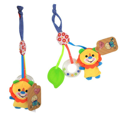 Kacakid Baby Lathe Hanging Ring Rattle Music Crib Hanging Baby Stroller Hanging Toys Teether Stuffed Doll