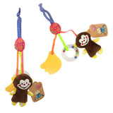 Kacakid Baby Lathe Hanging Ring Rattle Music Crib Hanging Baby Stroller Hanging Toys Teether Stuffed Doll
