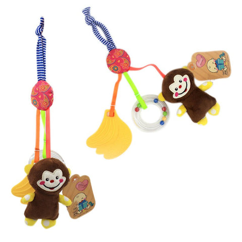 Kacakid Baby Lathe Hanging Ring Rattle Music Crib Hanging Baby Stroller Hanging Toys Teether Stuffed Doll