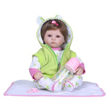NPK Simulation Reborn Baby Dolls Kid Reborn Doll Toys for Children Silicone Adorable Lifelike Toddler Sleeping Soothing Playmate