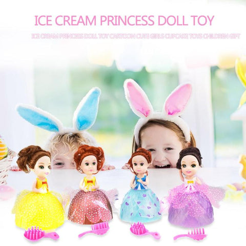 1PC Ice Cream Princess Doll Toys Cartoon Cute Girls Cupcake Toys Children Girls Birthday New Year Gift Random Color