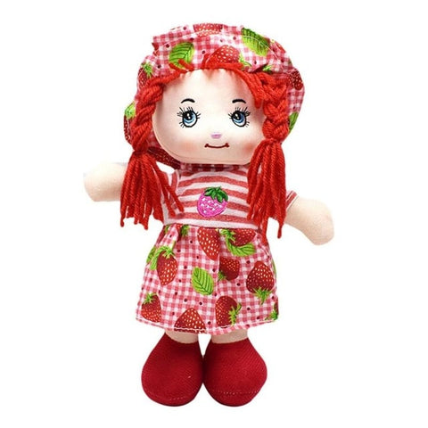 25CM Cartoon Kawaii Fruit Skirt Hat Rag Doll Soft Cute Baby Cloth Toys for Baby Girl Pretend Play Children Girls Birthday Gift