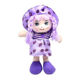 25CM Cartoon Kawaii Fruit Skirt Hat Rag Doll Soft Cute Baby Cloth Toys for Baby Girl Pretend Play Children Girls Birthday Gift