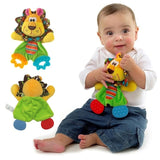 1PC Newborn Baby Hand Bells Rattles Toys Kids Soft Cute Cartoon Animals Playmate Plush Doll Toys Kids Newborns Stuffed Dolls