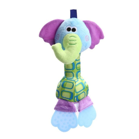 1PC Newborn Baby Hand Bells Rattles Toys Kids Soft Cute Cartoon Animals Playmate Plush Doll Toys Kids Newborns Stuffed Dolls