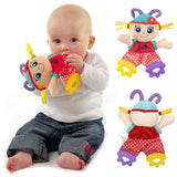 1PC Newborn Baby Hand Bells Rattles Toys Kids Soft Cute Cartoon Animals Playmate Plush Doll Toys Kids Newborns Stuffed Dolls
