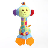 1PC Newborn Baby Hand Bells Rattles Toys Kids Soft Cute Cartoon Animals Playmate Plush Doll Toys Kids Newborns Stuffed Dolls