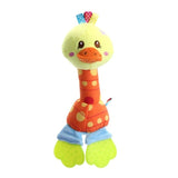 1PC Newborn Baby Hand Bells Rattles Toys Kids Soft Cute Cartoon Animals Playmate Plush Doll Toys Kids Newborns Stuffed Dolls