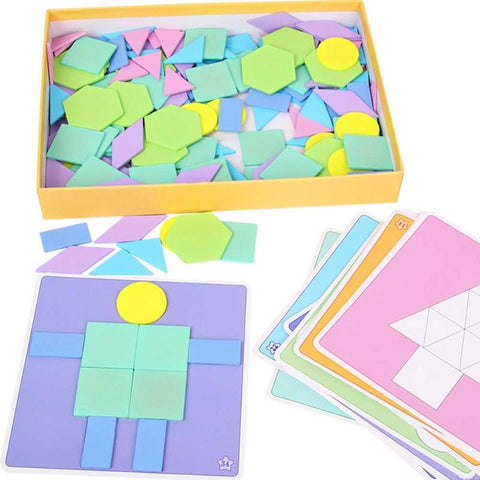 190pcs Creative Children Puzzle Games Educational Intellectual Toys Kids Jigsaw Puzzle Learning Wooden Toys