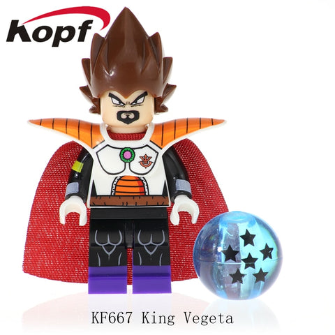 Legoings Minifigured Dragon Ball Z Building Blocks Raditz King Vegeta Recoom Son Goku NinajagoINGly Doll Toys For Children KF667