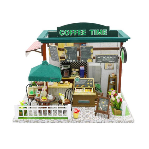 Music Box DIY Model Wooden Miniature Doll House Furniture Handmade Building Blocks Funny Gift Toys Kids Birthday Gift