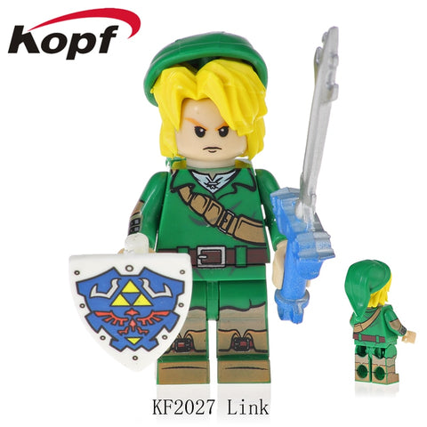 Legoingly Minifigured The Legend of Zelda Game Princess Zelda Link Building Blocks Action Collection Toys For Children KF2027