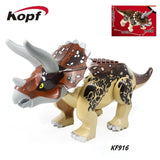 Legoingly Blue Carnotarus Tyrannosaurus Rex The Dinosaur Movie Action Figures World Park Building Blocks Children Toys KF817