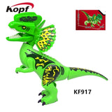 Legoingly Blue Carnotarus Tyrannosaurus Rex The Dinosaur Movie Action Figures World Park Building Blocks Children Toys KF817