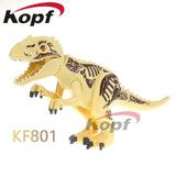 Legoingly Blue Carnotarus Tyrannosaurus Rex The Dinosaur Movie Action Figures World Park Building Blocks Children Toys KF817