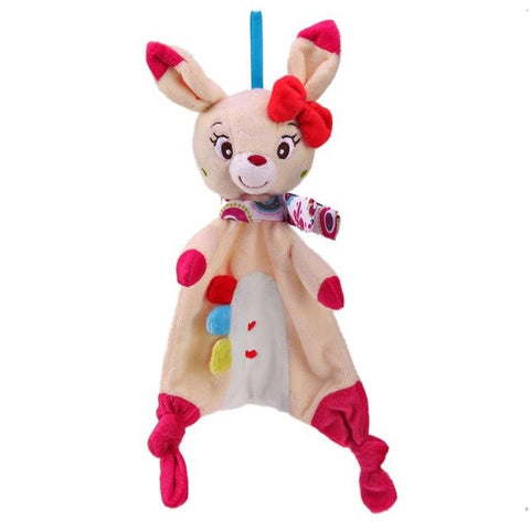 Baby Cute Doll Toys Soothing Towel Blanket Cartoon Animal Rabbit Panda Monkey Plush Toys Infant Bed Crib Hanging Toys