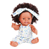 30cm Floral Dress Design Dolls Baby Simulation Vinyl Doll Children Girls Doll Toys Birthday Christmas Gift