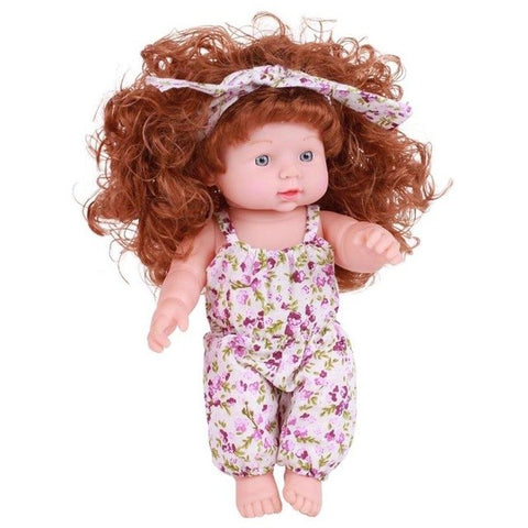 30cm Floral Dress Design Dolls Baby Simulation Vinyl Doll Children Girls Doll Toys Birthday Christmas Gift