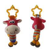 Baby Rattles Bell Toys Mobile Soft Cartoon Plush Animal Clip Rattles Crib Bed Stroller Hanging Dolls Toys for Newborn Baby