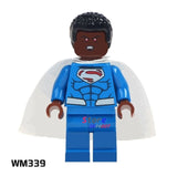 Single super hero African Superman Clark Kent Robin Superwoman Bullseye Batman building blocks models toys for children kits
