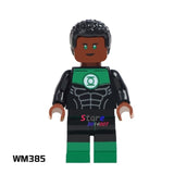 Single super hero African Superman Clark Kent Robin Superwoman Bullseye Batman building blocks models toys for children kits